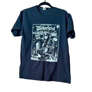Fruit of the Loom Black Graphic Motochrist Band Men’s TShirt